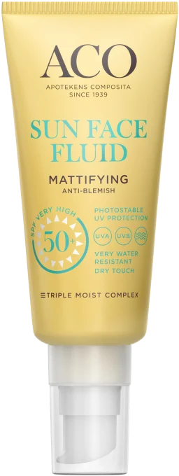 ACO Sun Face Fluid Mattifying SPF50+ 40ml ACO