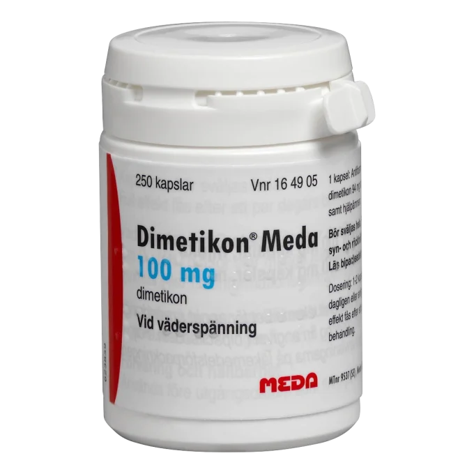 Dimetikon Meda mjuk kapsel 100 mg 250 st Dimetikon meda