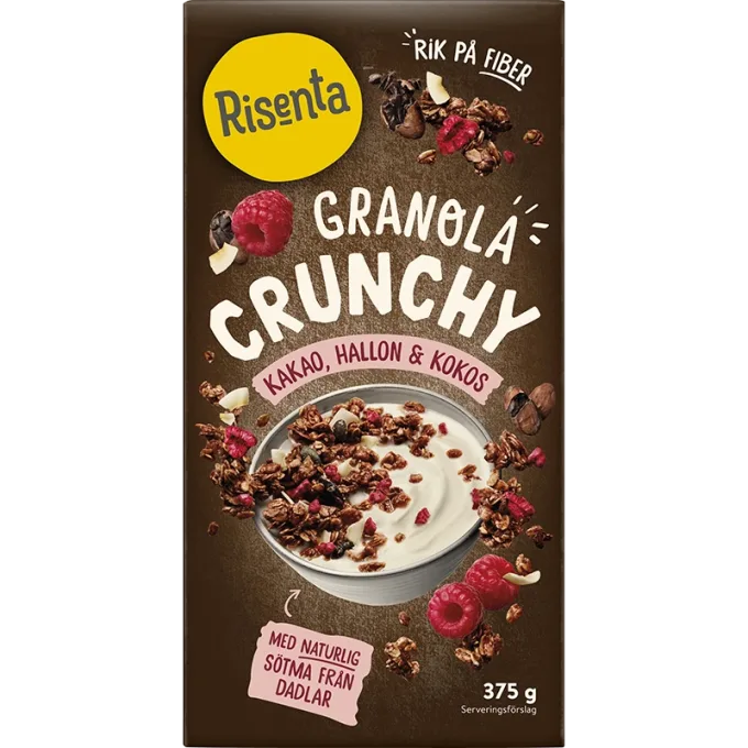 Risenta Granola Kakao Hallon Kokos 375 g Risenta