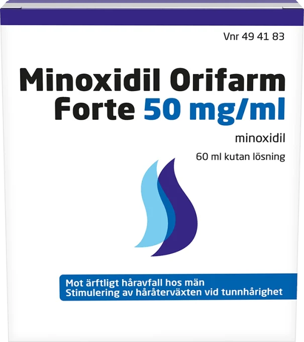 Minoxidil Orifarm Forte kutan lösning 50 mg/ml 60 ml Orifarm