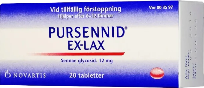 Pursennid Ex-Lax dragerad tablett 20 st Pursennid
