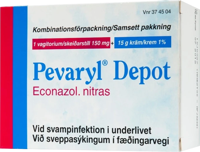 Pevaryl Depot vagitorium och kräm 150 mg + 1% 1 st Pevaryl