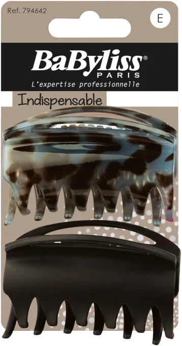 BaByliss Krokoklämma Anti-Glid blandade färger 2 st BaByliss