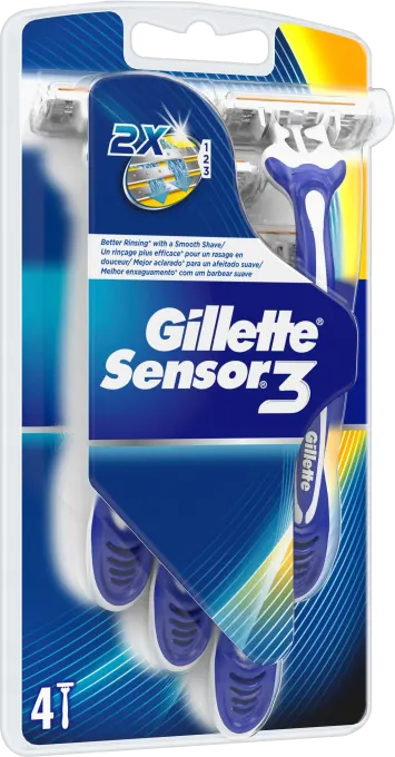 Gillette Sensor 3 4P Engångshyvel för män Gillette