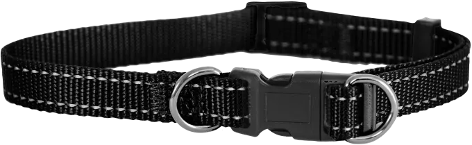 Dogman Justerbart Halsband Iris Svart 22-35 cm Dogman