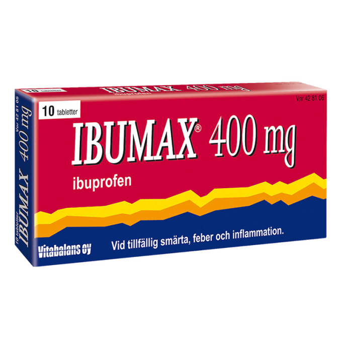 Ibumax Filmdragerad tablett 400mg Blister, 10tabletter Ibumax