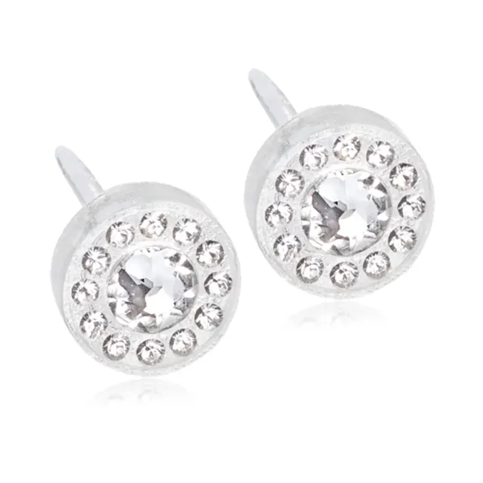 Blomdahl Örhängen Brilliance Halo 6mm Crystal 1 par Blomdahl