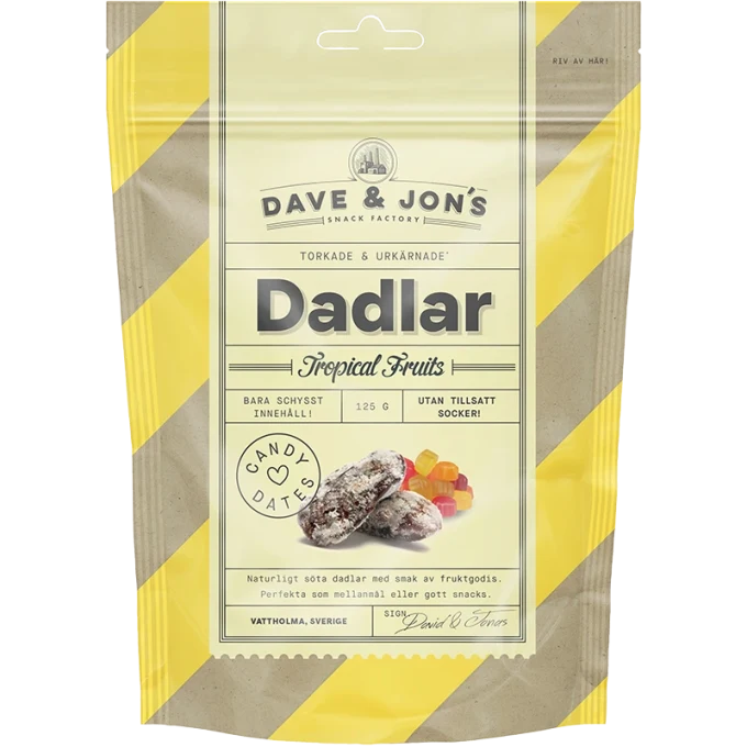 Dave & Jon's Dadlar Tropical Fruits 125 g Dave & Jons