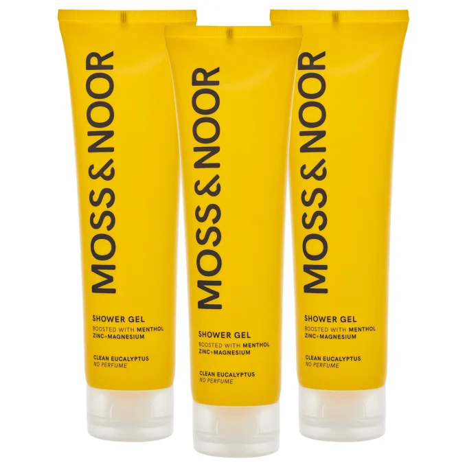 Moss & Noor After Workout Shower Gel Clean Eucalyptus 3-pack Moss & noor