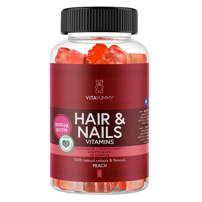 VitaYummy Hair & Nails Peach 60 st VitaYummy