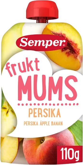 Semper Fruktmums Persika Klämpåse från 6 mån 110 g Semper