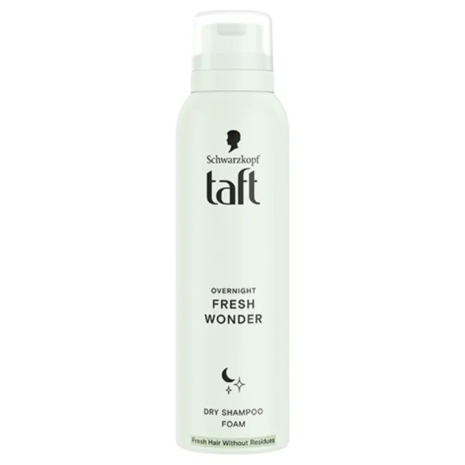Schwarzkopf Taft Dry Shampoo Foam Overnight Fresh Wonder Hairstyling with Caring 150 ml Schwarzkopf