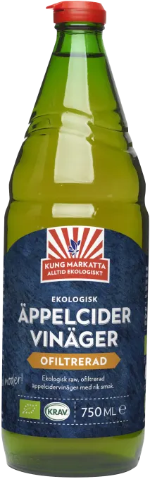 Kung Markatta Äppelcidervinäger Ofiltrerad Krav 750 ml Kung Markatta