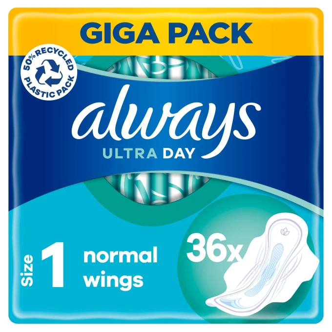 Always Ultra Day Bindor Normal Stl 1 Med Vingar 36 st Always
