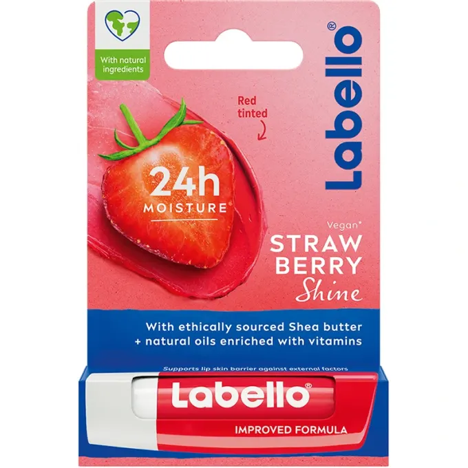 Labello Strawberry Shine Lip Balm 1p Labello