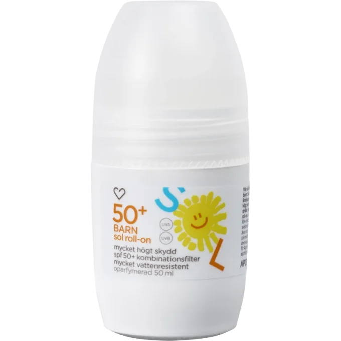 Hjärtats Sol roll-on Barn Oparfymerad SPF50+ 50 ml Hjärtats