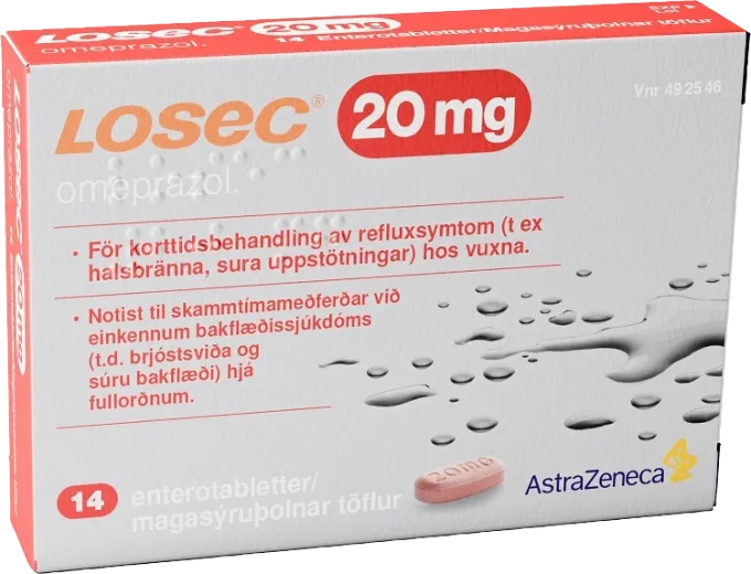 Losec enterotablett 20 mg 14 st Losec