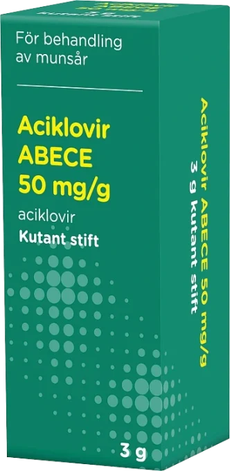 Aciklovir ABECE Kutant stift 50 mg/g 3 g ABECE