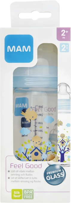 MAM Feel Good nappflaska glas 260 ml Mam