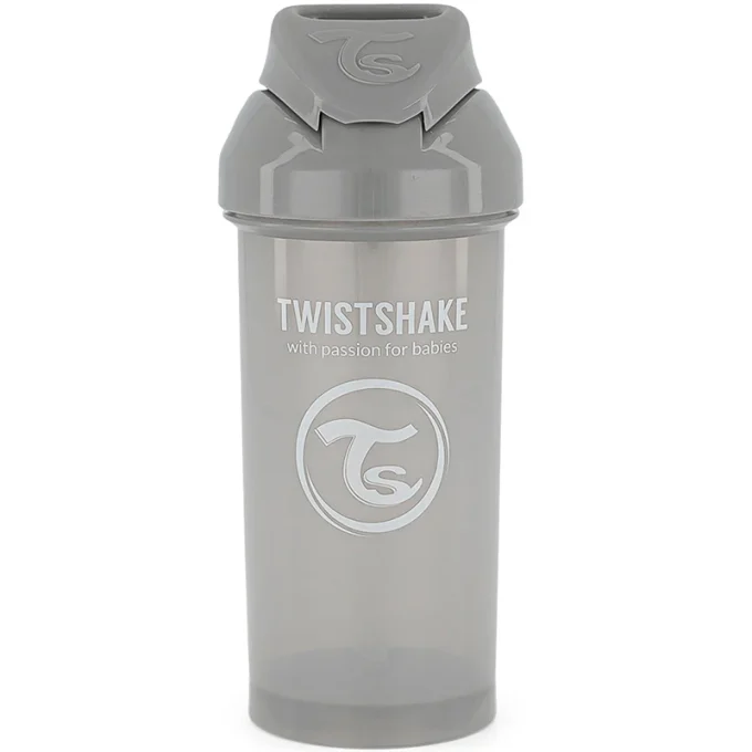 Twistshake Straw Cup 360 ml 6+ mån Pastell Grå Twistshake