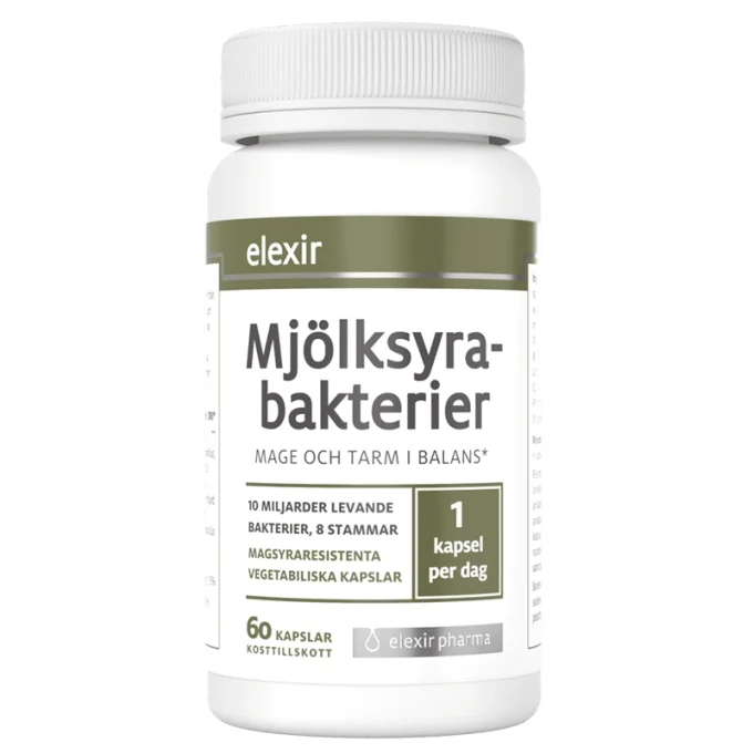 Elexir Pharma Mjölksyrabakterier 60 kapslar Elexir Pharma