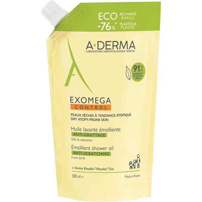 A-Derma Exomega CONTROL Shower Oil Refill 500 ml A-Derma