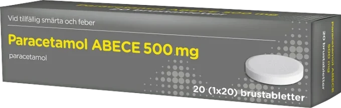 Paracetamol ABECE Brustablett 500 mg 20 st ABECE