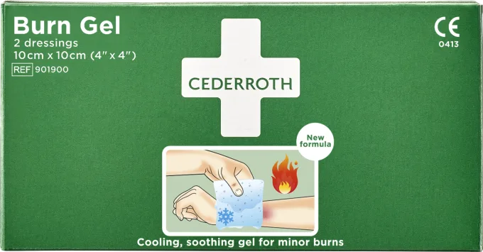 Cederroth First Aid Burn Gel Dressing 2 kompresser 10x10 cm Cederroth