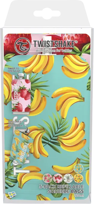 Twistshake Squeeze Bag 5x220 ml Fruit Twistshake