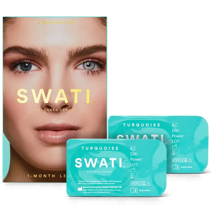 SWATI Cosmetics 1 Month Turquoise färgade linser Swati