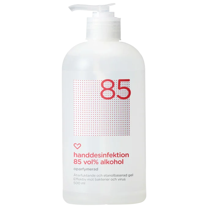 Hjärtats handdesinfektion 85% Oparf 500ml Hjärtats