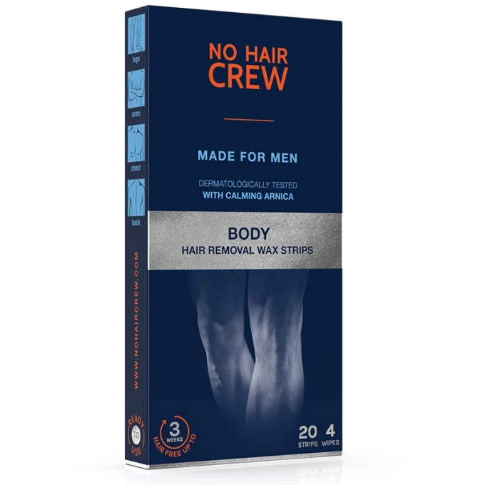 No Hair Crew Body Hair Removal Wax Stripes 20-pack No Hair Crew