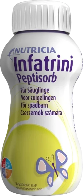 Infatrini Peptisorb komplett, energirik, spädbarnsnäring för barn 0-18 månader eller upp till 9 kg plastflaska 24x200milliliter 