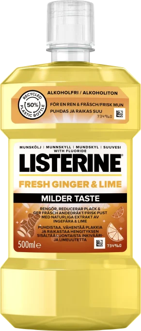Listerine Milder Taste Fresh Ginger & Lime Munskölj 500 ml Listerine