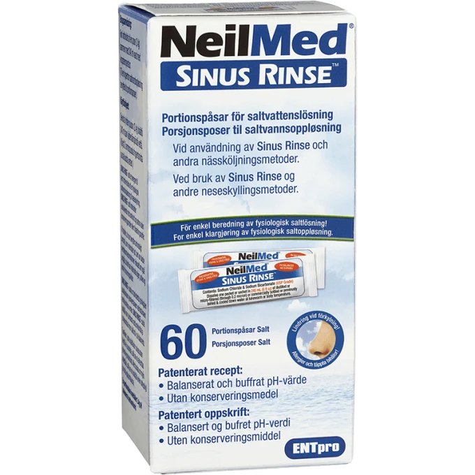 NeilMed Sinus Rinse 60 saltpåsar för Nässköljare NeilMed