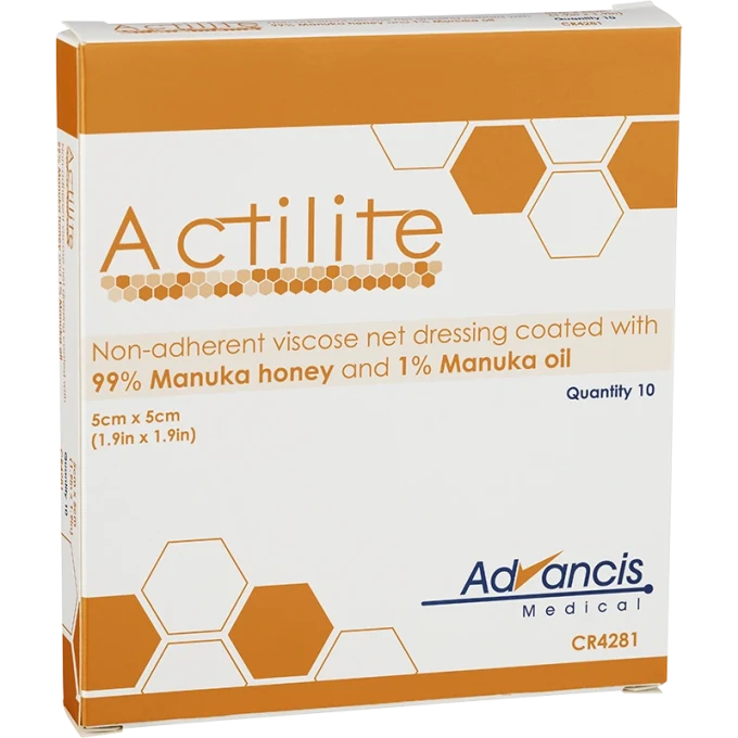 Actilite Viskosnät med Manukahonung 5x5cm 10 st Activon