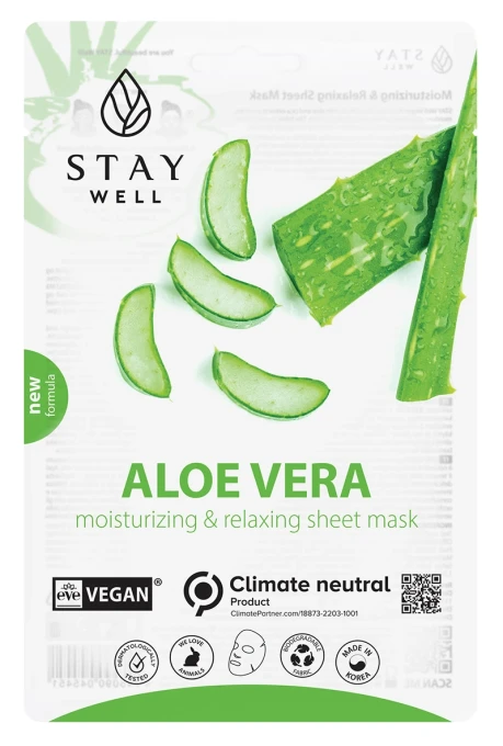Stay Well Vegan Sheet Mask Aloe 1 st Stay Well
