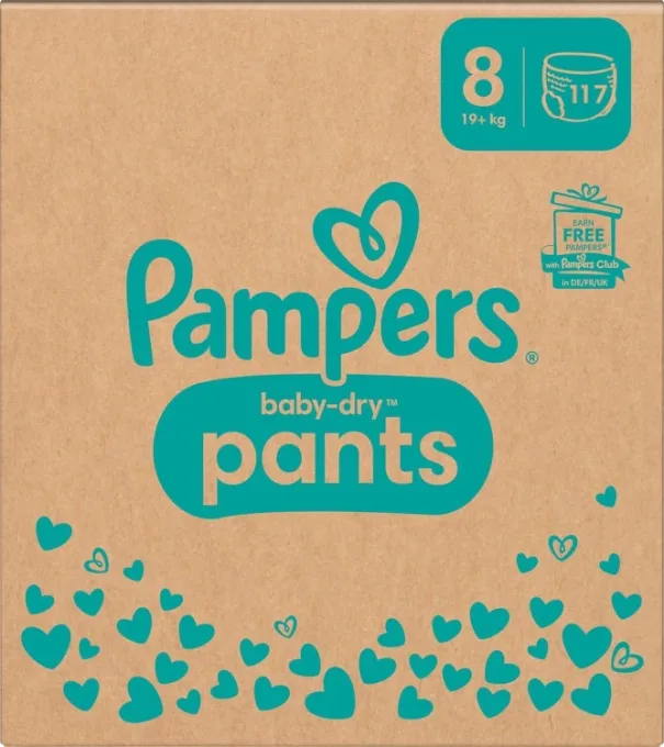 Pampers Baby-Dry Stl8 19kg+ 117st Pampers