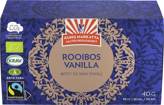 Kung Markatta Te Rooibos Vanilj Krav FT 20 påsar Kung Markatta