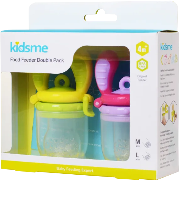 Kidsme Food Feeder 2-pack Lime/Lavendel Kidsme