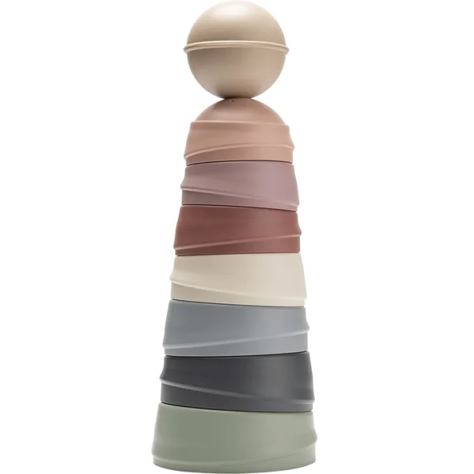 BIBS Wobbly Tower Pastel Rainbow Bibs