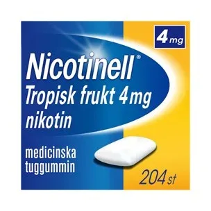 Nicotinell Tropisk frukt medicinskt tuggummi 4 mg 204 st Nicotinell
