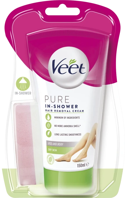 Veet In Shower Hårborttagningskräm för Torr Hud 150 ml Veet