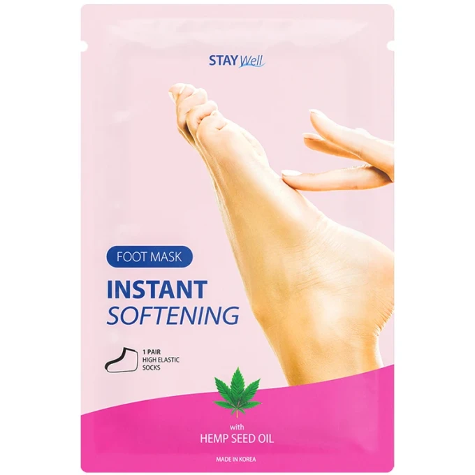 Stay Well Instant Softening Foot Mask Hemp Seed Stay Well