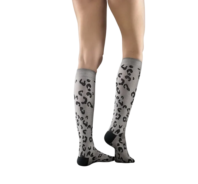 Mabs Cotton Knee Grey Leopard M Mabs