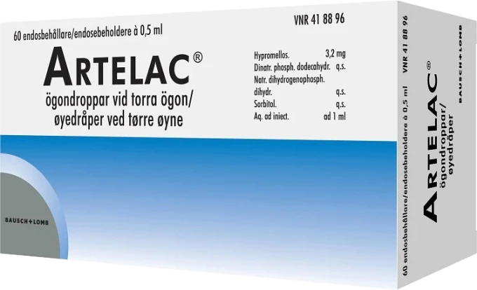 Artelac ögondroppar lösning i endosbehållare 60x0,5 ml Artelac