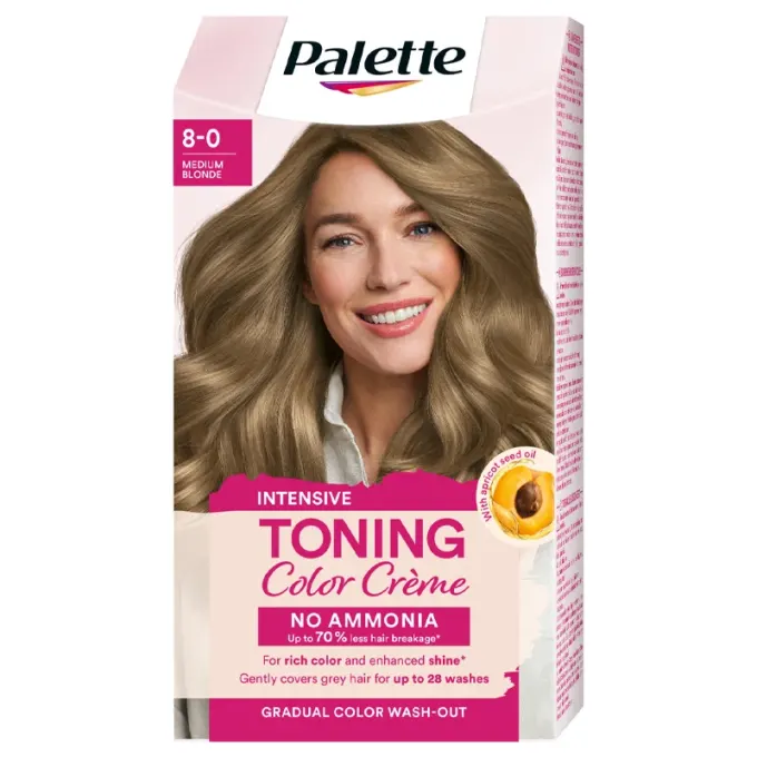 Schwarzkopf Palette Intensive Toning Color Creme 8-0 Medium Blonde Palette