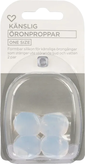 Hjärtats öronproppar silikon 2 par Hjärtats
