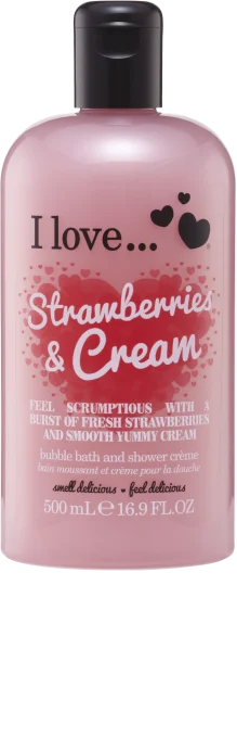 I Love Original Strawberries  & Cream Bath Shower 500ml I Love...