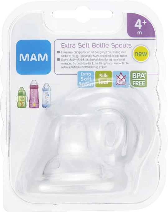 MAM Extra Soft Drickpip 4 mån+ 2-pack Mam